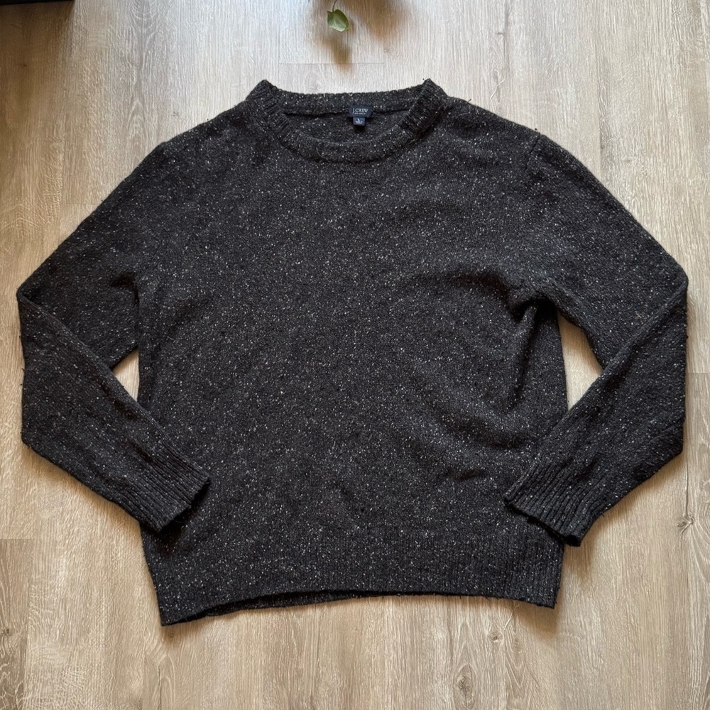 J.Crew Brown Wool Blend knit Crewneck Sweater